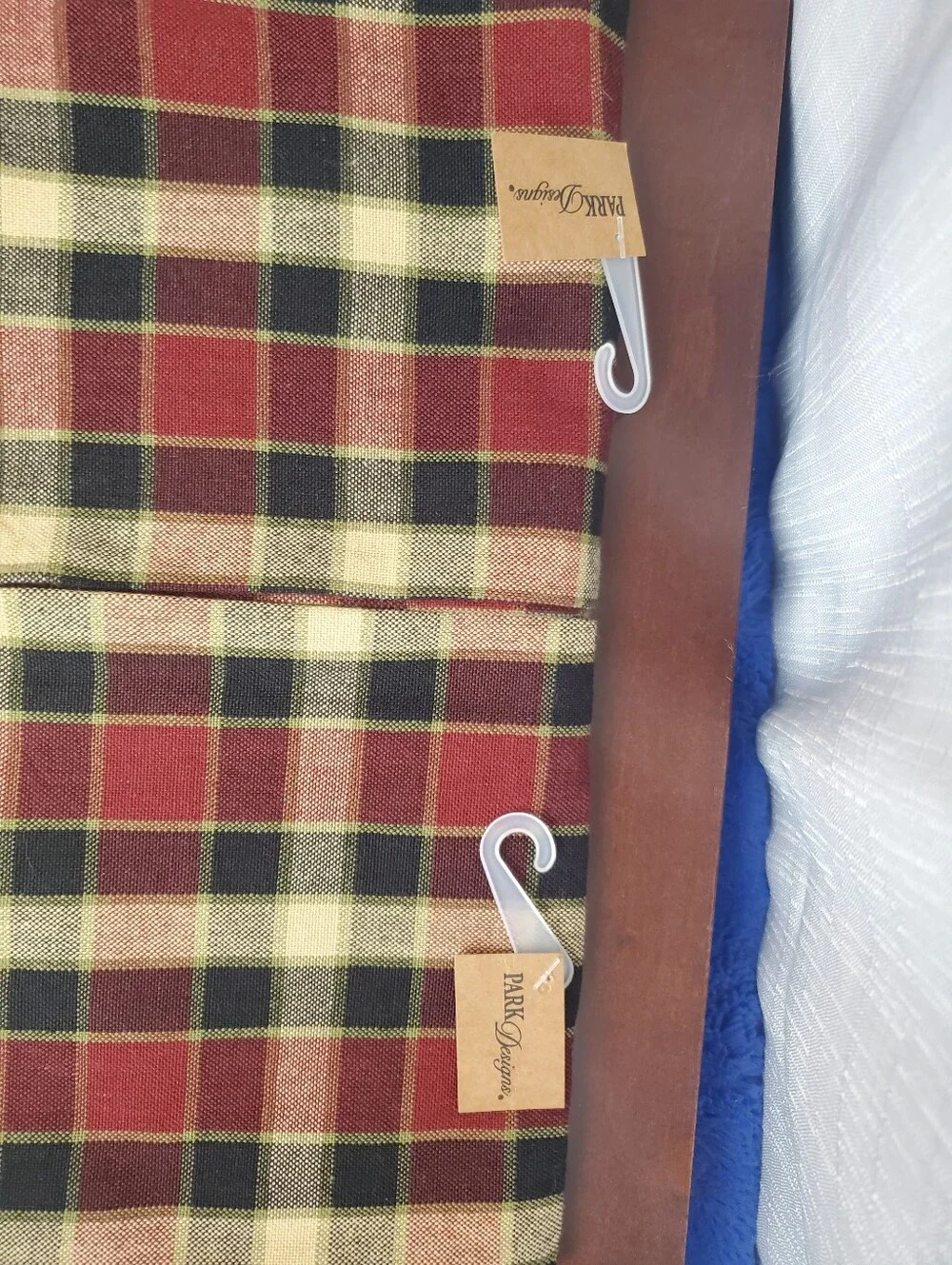 Set Of 2 NWT Concord Bear By Park Designs Kitchen Towels Plaid Rustic Primitive